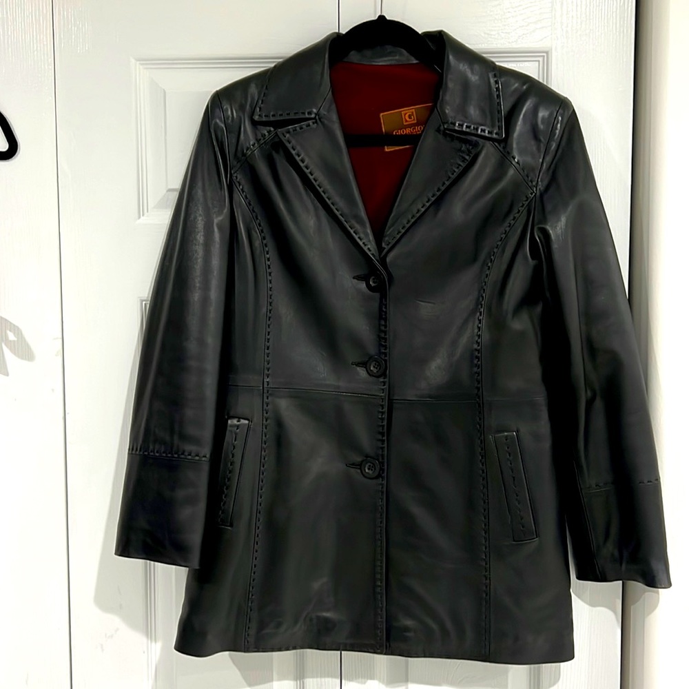 Dario Vettie Pelle hand stitched Italian leather jacket.